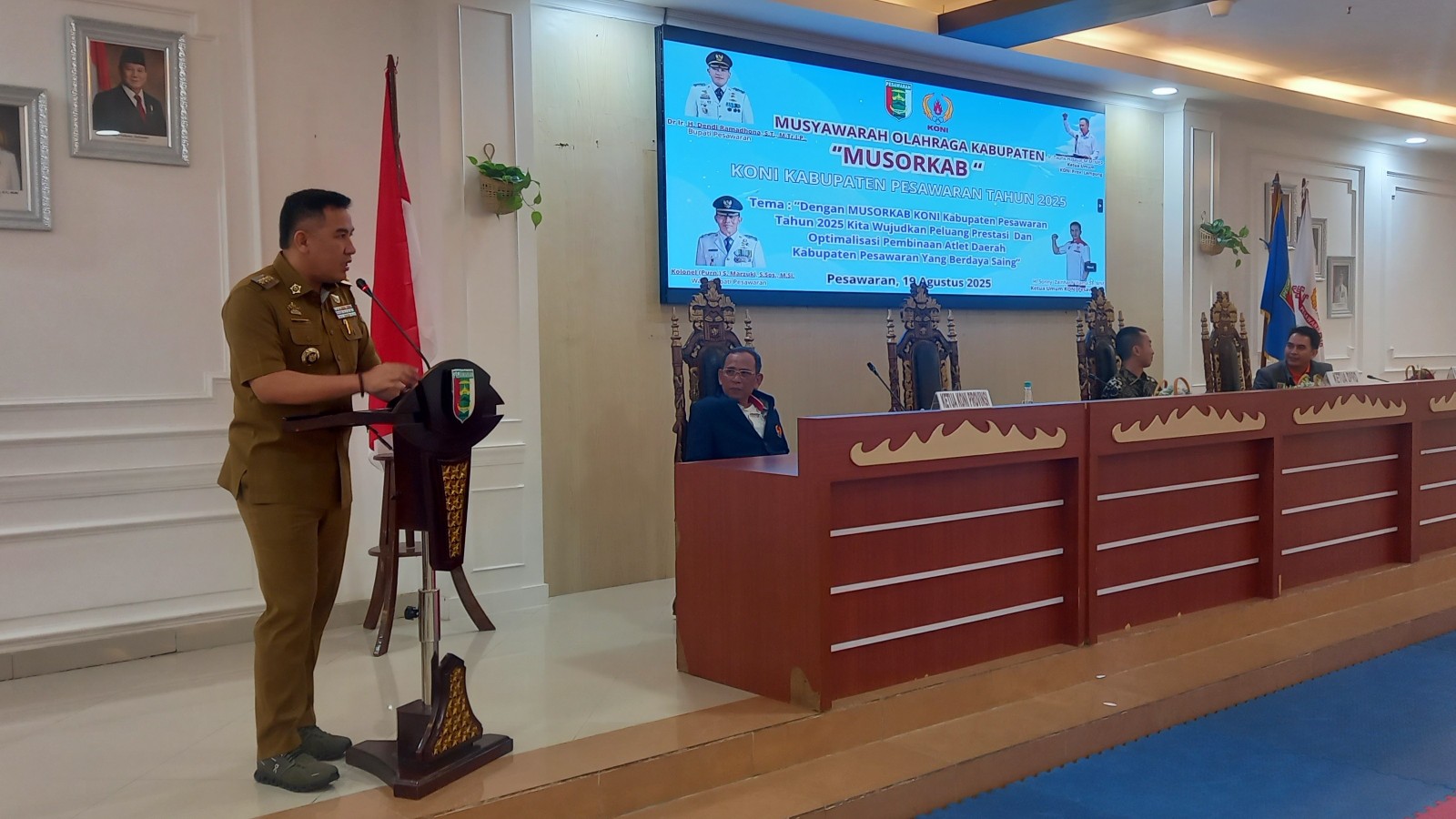 Buka Musorkab, Bupati Pesawaran Optimistis KONI Tingkatkan Prestasi