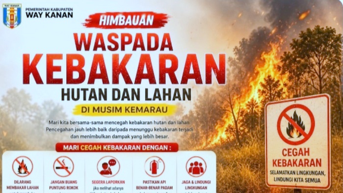 Dua Hari Dua Kebakaran, Waykanan Siaga!