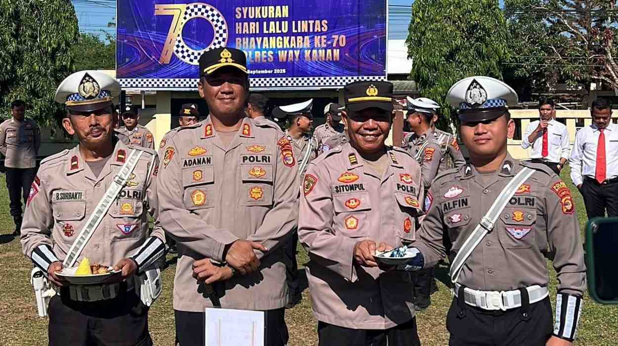 Syukuran HUT Lalu Lintas, Kapolres Waykanan Ingatkan Polisi Jadi Manfaat bagi Masyarakat
