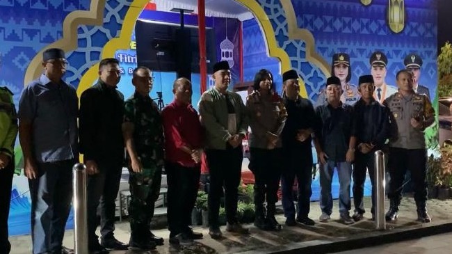 Malam Takbiran, Bupati-Kapolres Pesawaran Tinjau Lalu Lintas Jalinbar
