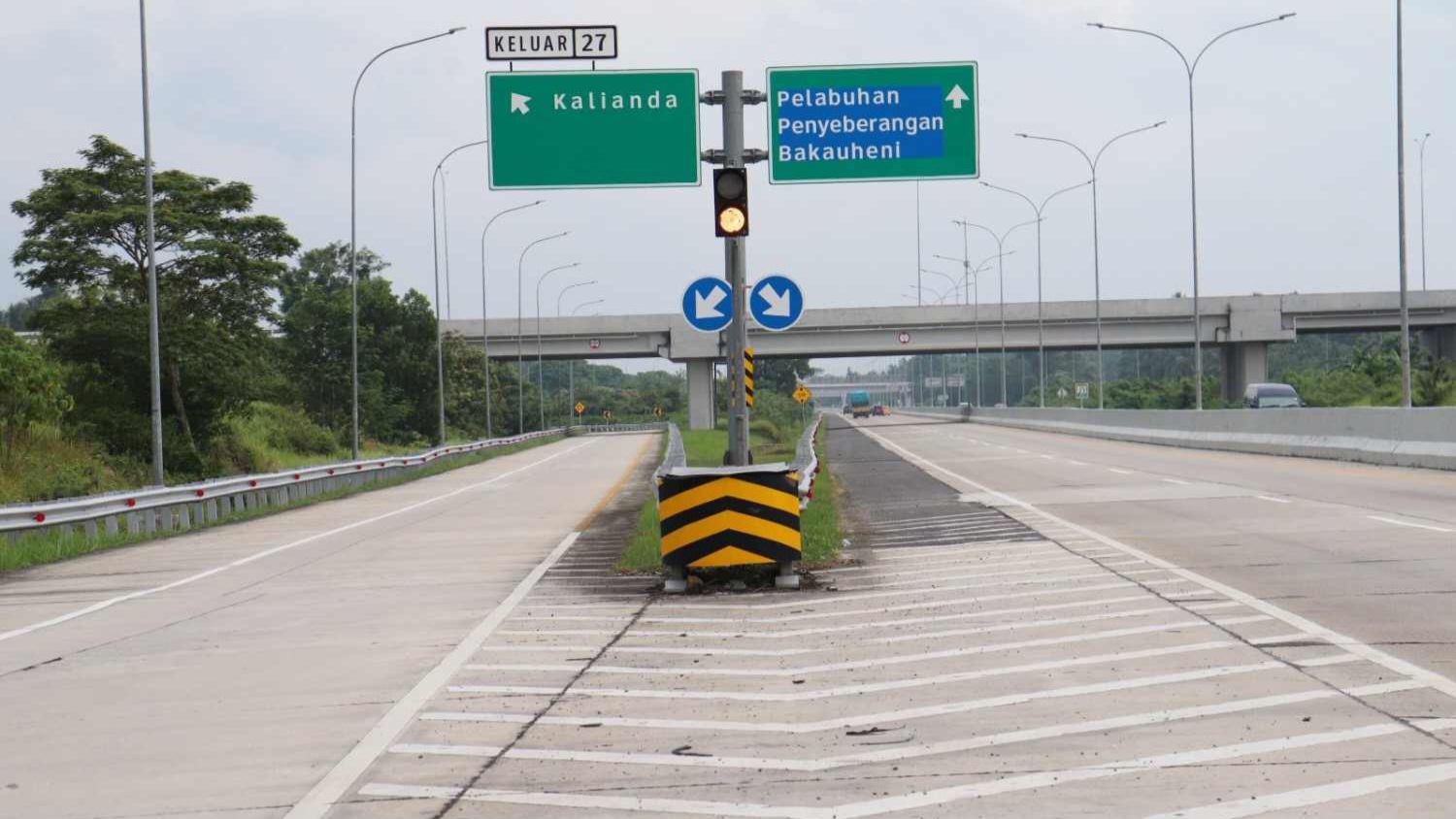 Tol Bakauheni-Terbanggi Besar Pasang 39 Peredam Benturan, Ini Lokasinya