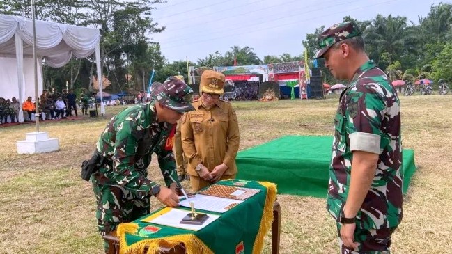 Gandeng TNI, Waykanan Pacu Pembangunan Desa