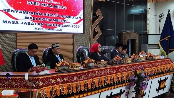 Rapat Paripurna DPRD Metro, Walikota Sampaikan Sembilan Prioritas Pembangunan